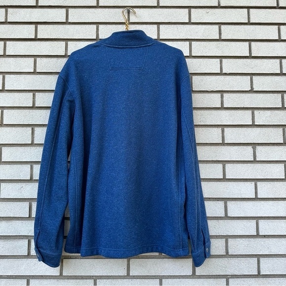 Duluth Trading Co. Men's Silver Lining Sweater Fleece Pullover Blue - Picture 2 of 9